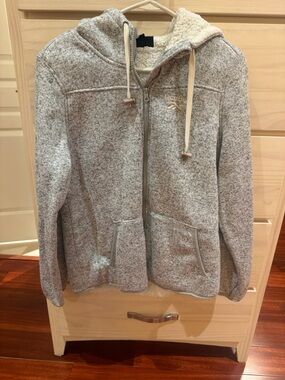Women’s Reebok Light Gray Heather Full-Zip Knit Jacket